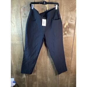 Petite Principle Black Pull On Trousers Size 16P